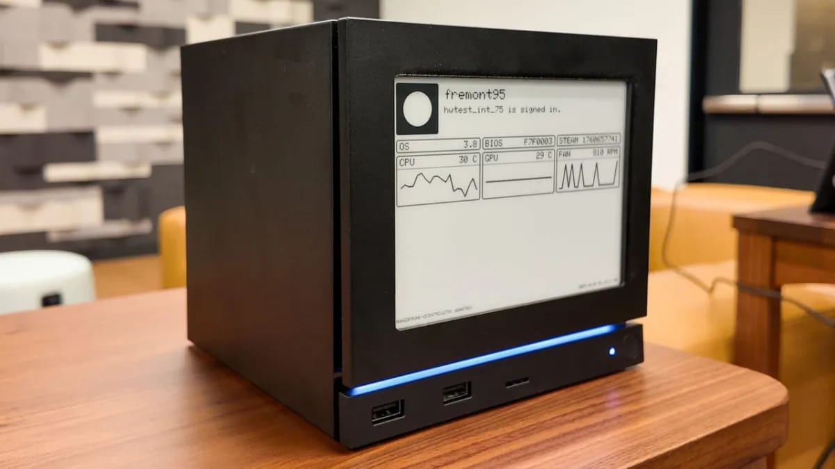 Jsaux, o ne Valve, kuria E-Ink dangtelius, skirtus Steam Machine