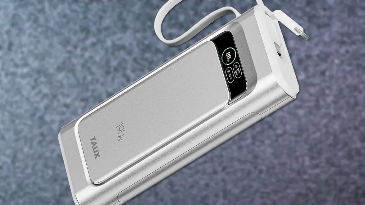 Talix 10 000 mAh 100W išorinė baterija Amazon kainuoja tik 18 dolerių su 50% nuolaidos kuponu