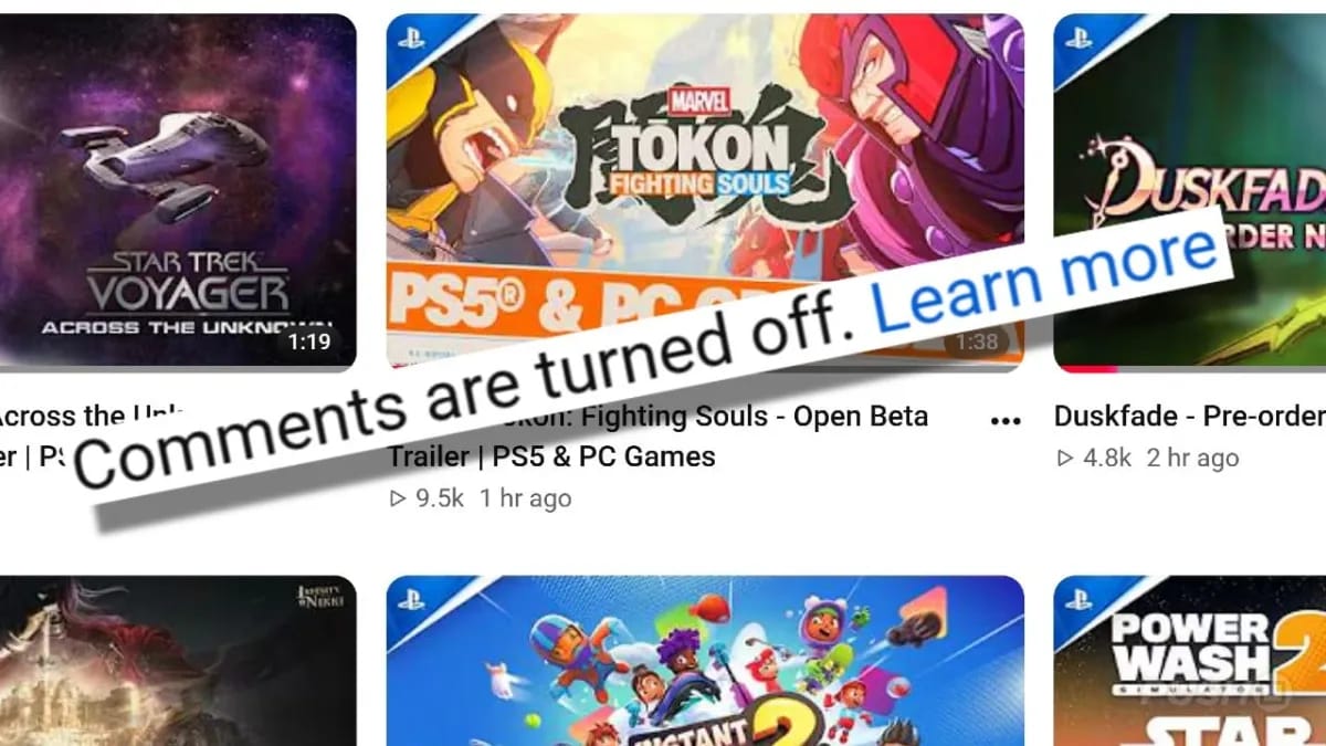 Ne, Sony neišjungė YouTube komentarų, kad paslėptų pasipiktinimą dėl fizinių diskų