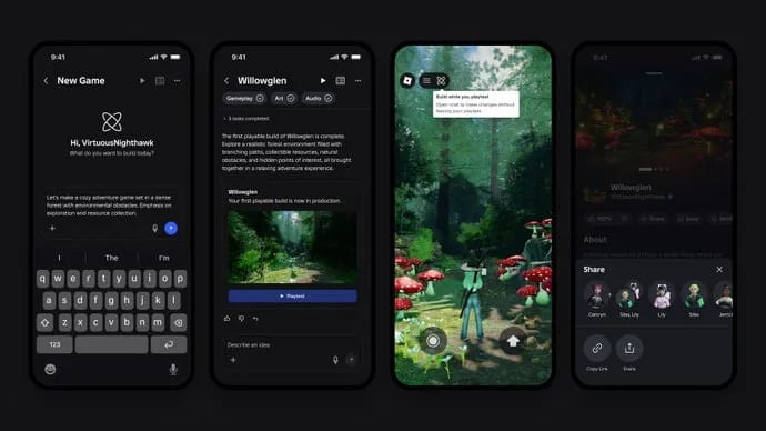 Roblox į savo mobiliąją programėlę prideda AI žaidimų generatorių ir prisiekia, kad tai neužtvindys pagrindinio puslapio šlamštu