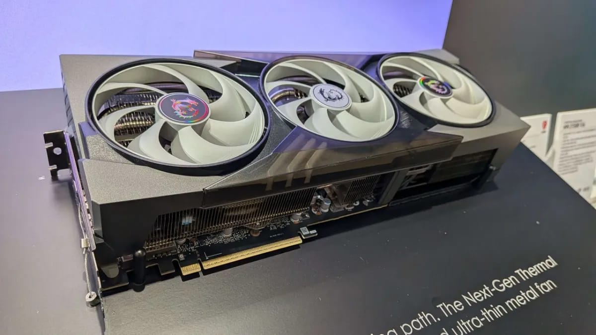 MSI showed off a next-gen GPU cooler concept at Computex — diamond composites, rifled heatpipes, full metal fans