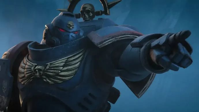 40K fanai kariauja dėl lasgun lazerių spalvų Total War: Warhammer 40,000 ir Dawn of War 4 žaidimuose