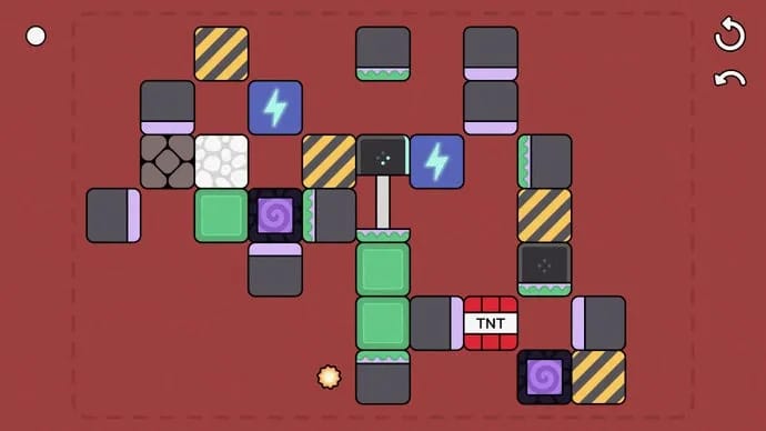 Pight yra atpalaiduojantis, Minecraft redstone įkvėptas galvosūkis apie lempučių stumdymą ant energijos šaltinių