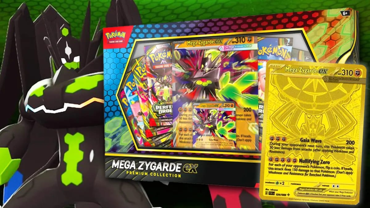 Target dabar galima įsigyti Pokémon TCG Mega Zygarde ex Premium Collection už 44,99 USD