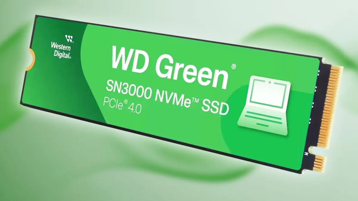WD Green SN3000 1TB PCIe 4.0 NVMe SSD kaina Newegg nukrito iki 129 dolerių